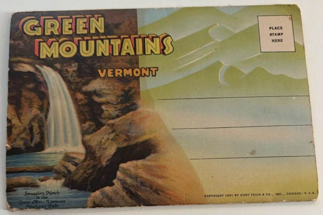 Green Mountains, Vermont/Vtg. Unused Souvenir Folder
