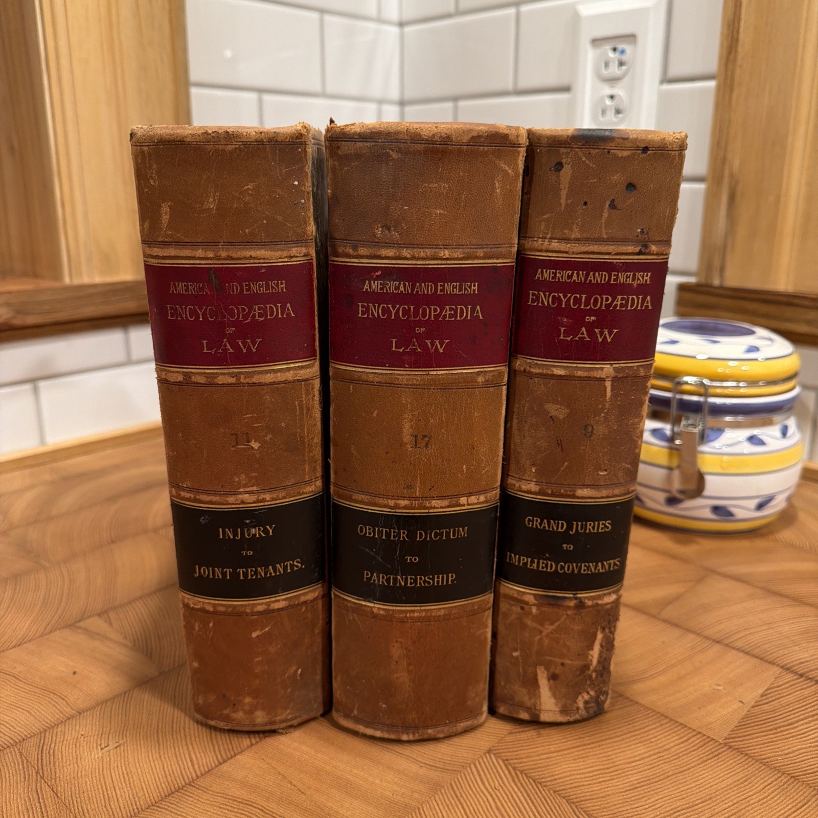 Lot of 3 1860s Leather Bound Law Books injury, partnership, grand jury RARE