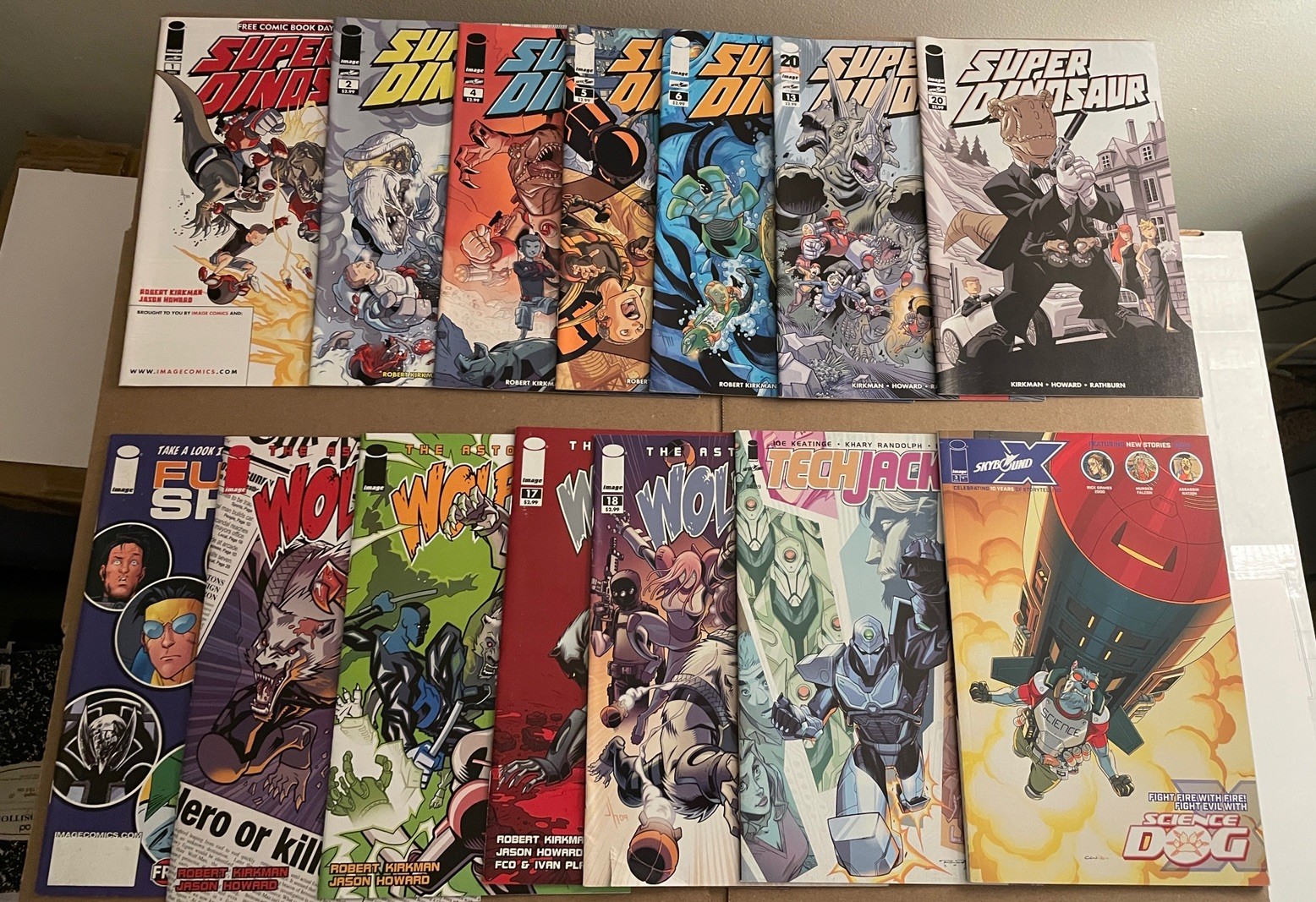 Invincible Universe Lot: Future Shock Science Dog Tech Jacket Wolf-Man + Image