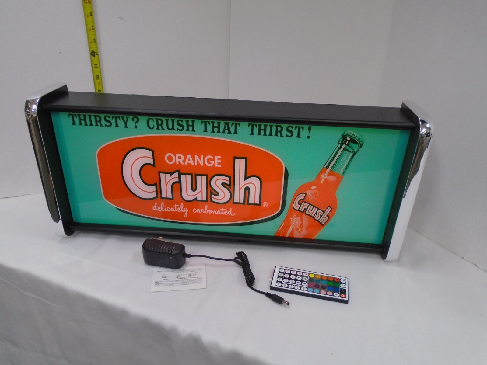 Thirsty Orange Crush LED Display lighted sign lightbox Wall Hanging Light