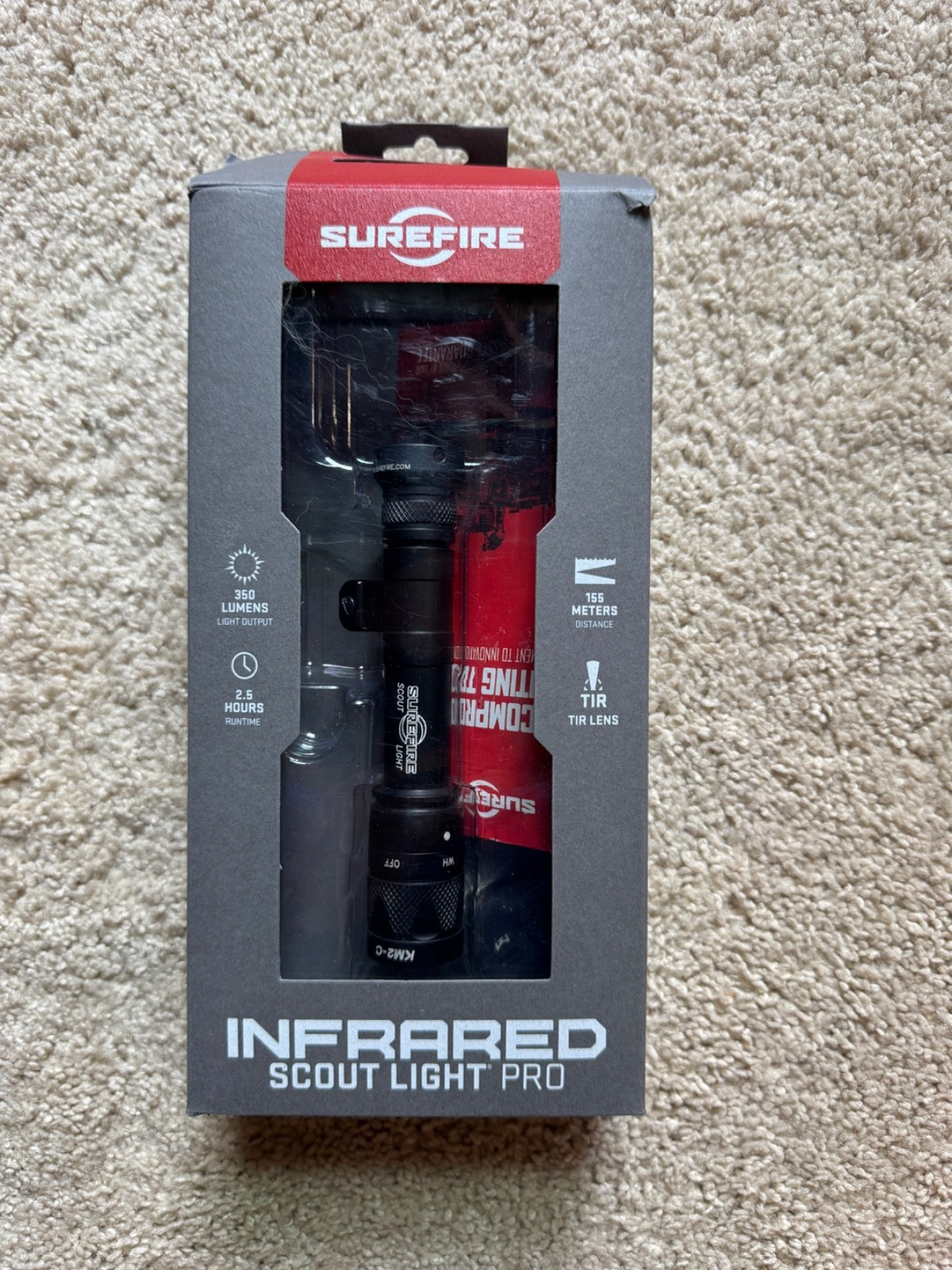 SureFire M640V-BK-PRO Infrared Scout Light Pro — New/Open Box