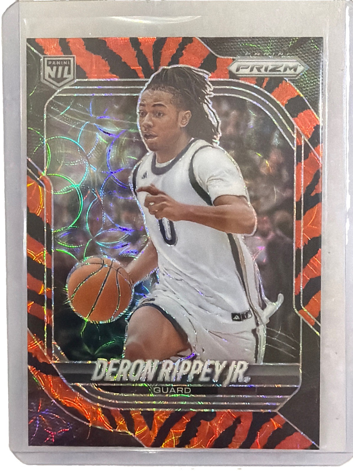 2025-26 Panini Prizm ULTRA RARE CASE HIT Deron Rippey Jr. Tiger Stripe #125 Duke 2025-26 Panini Prizm ULTRA RARE CASE HIT Deron Rippey Jr. Tiger Stripe #125 Duke