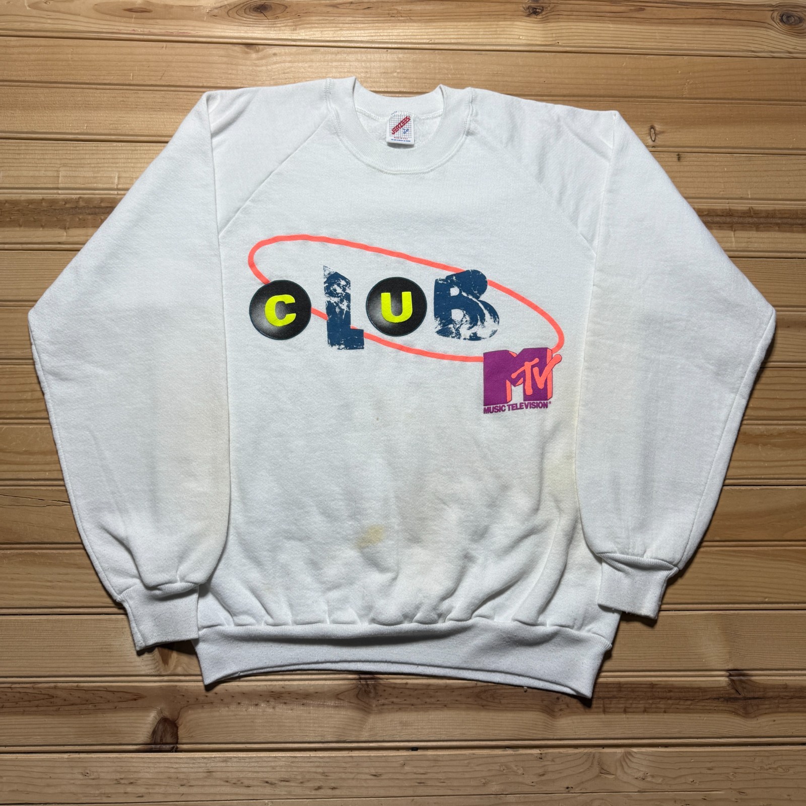 Vintage 90s MTV Music Television Club Crewneck Pullover Sweatshirt USA - Large