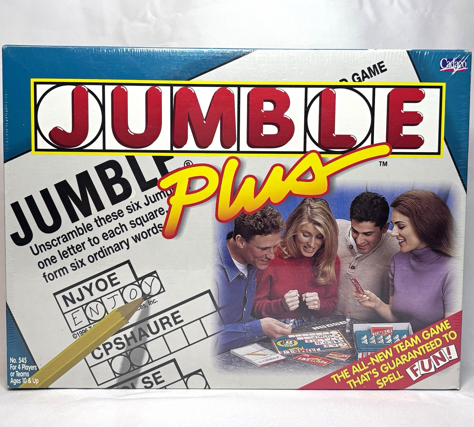 Vtg 1996 Jumble Plus Board Game Cadaco New Factory Sealed Scrambled Word Game