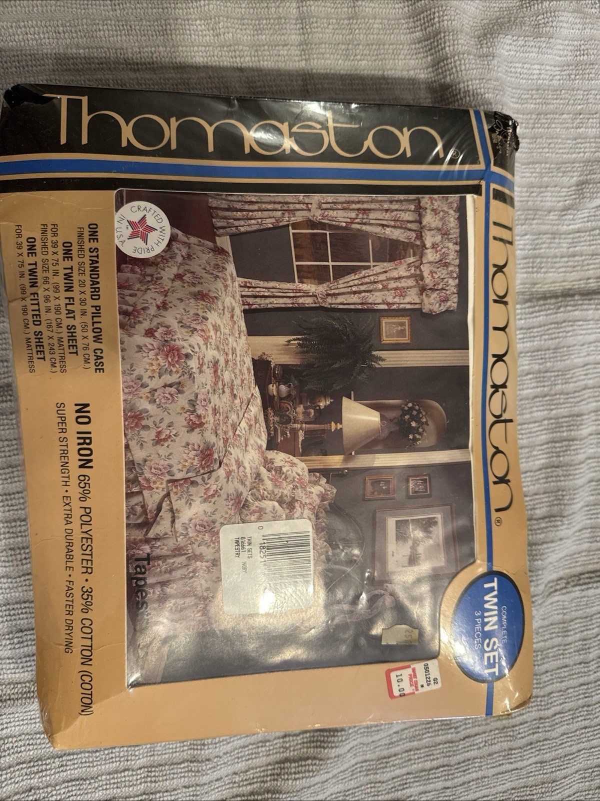 Vintage Thomaston Ivory Tapestry 3 Piece Twin Size Sheet Set New In Package Vintage Thomaston Ivory Tapestry 3 Piece Twin Size Sheet Set New In Package