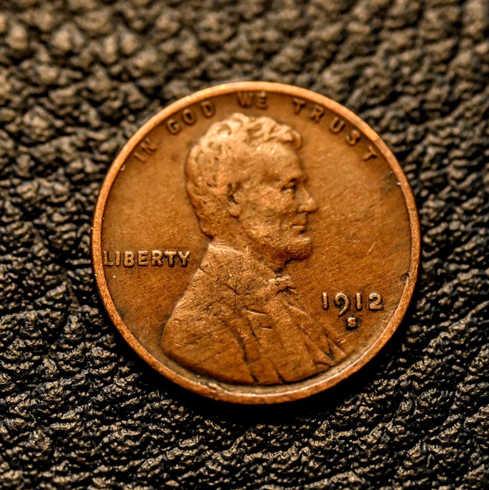 1912-S Lincoln Cent ~ Fine (F / FN) Condition - COMBINED SHIPPING