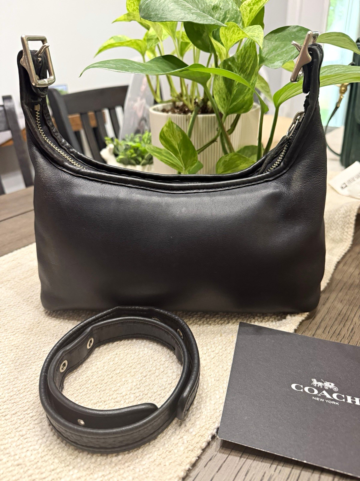 Vintage Coach legacy hobo small 9059 black w/ nickel/silver hardware Vintage Coach legacy hobo small 9059 black w/ nickel/silver hardware