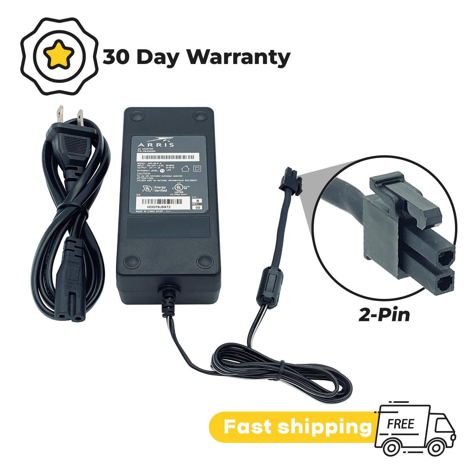 NEW Genuine AC Adapter For Fortinet Fortigate FG-40F FG-60F FG-61E FG-70D FG-70F