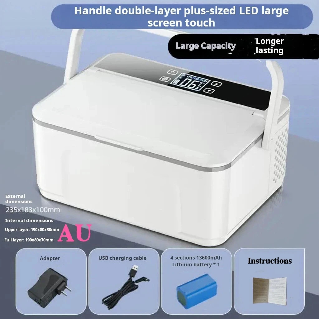 Insulin Refrigerator Portable Double-Layer with Large LED Screen 12V