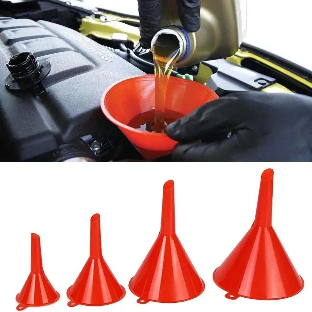 4 Plastic Funnel Set Auto Home Kitchen Garden Engine Oil Water Tool 2\