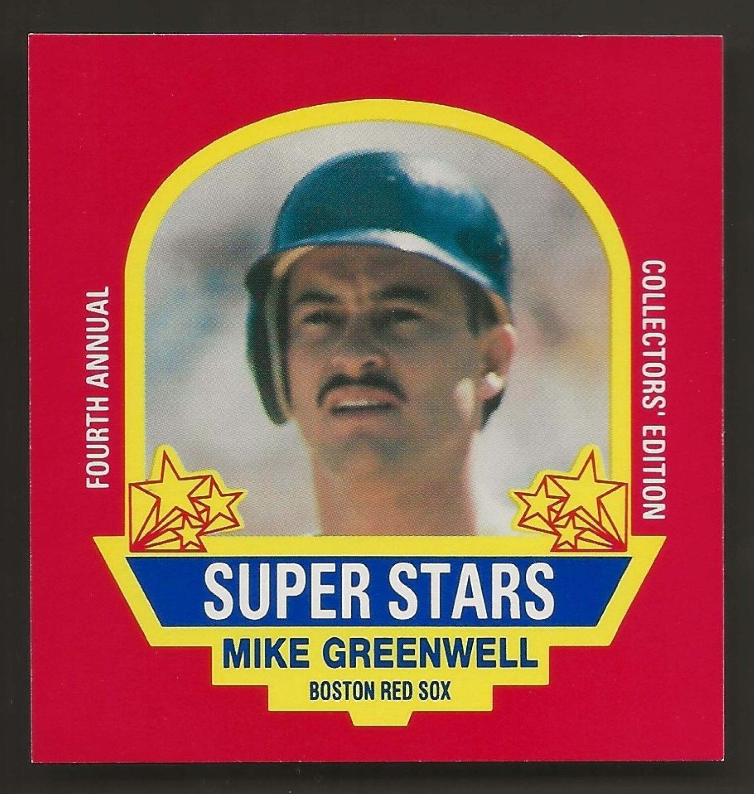 1990 MSA Baseball Super Stars Square Mike Greenwell MINT SCARCE 1990 MSA Baseball Super Stars Square Mike Greenwell MINT SCARCE