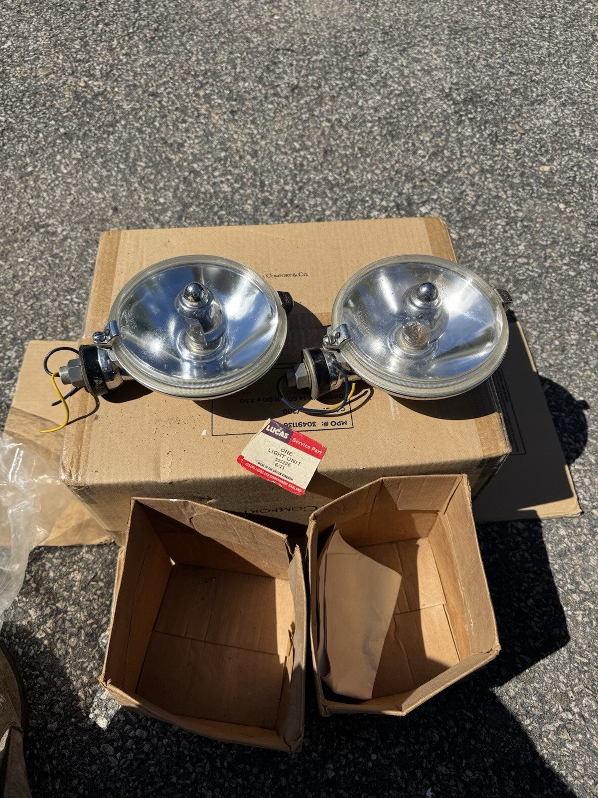 Jaguar NOS Lucas XK Fog Lamps