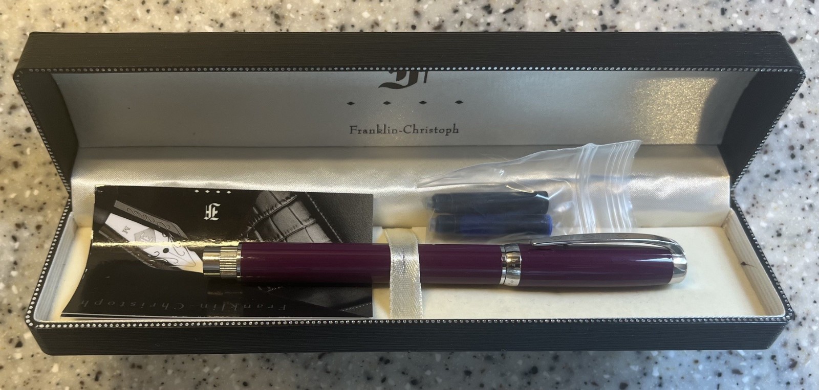 Franklin Christoph Model 14 Moon Shadow fountain pen - purple - F nib - new