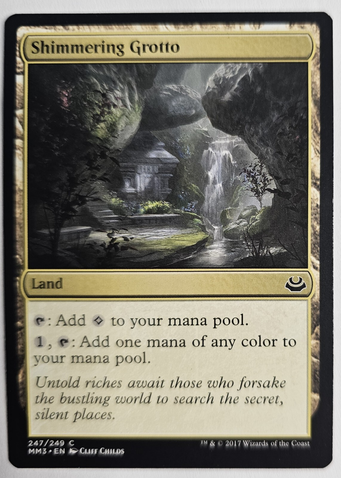 MTG Magic The Gathering Card Shimmering Grotto Land Modern Masters 2017
