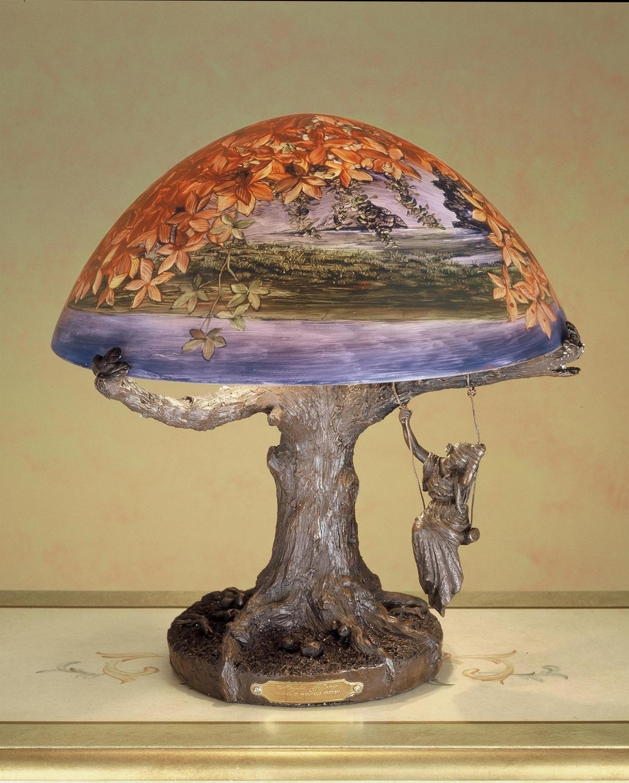 Meyda Tiffany 32108 Tiffany Glass Two Light Table Lamp