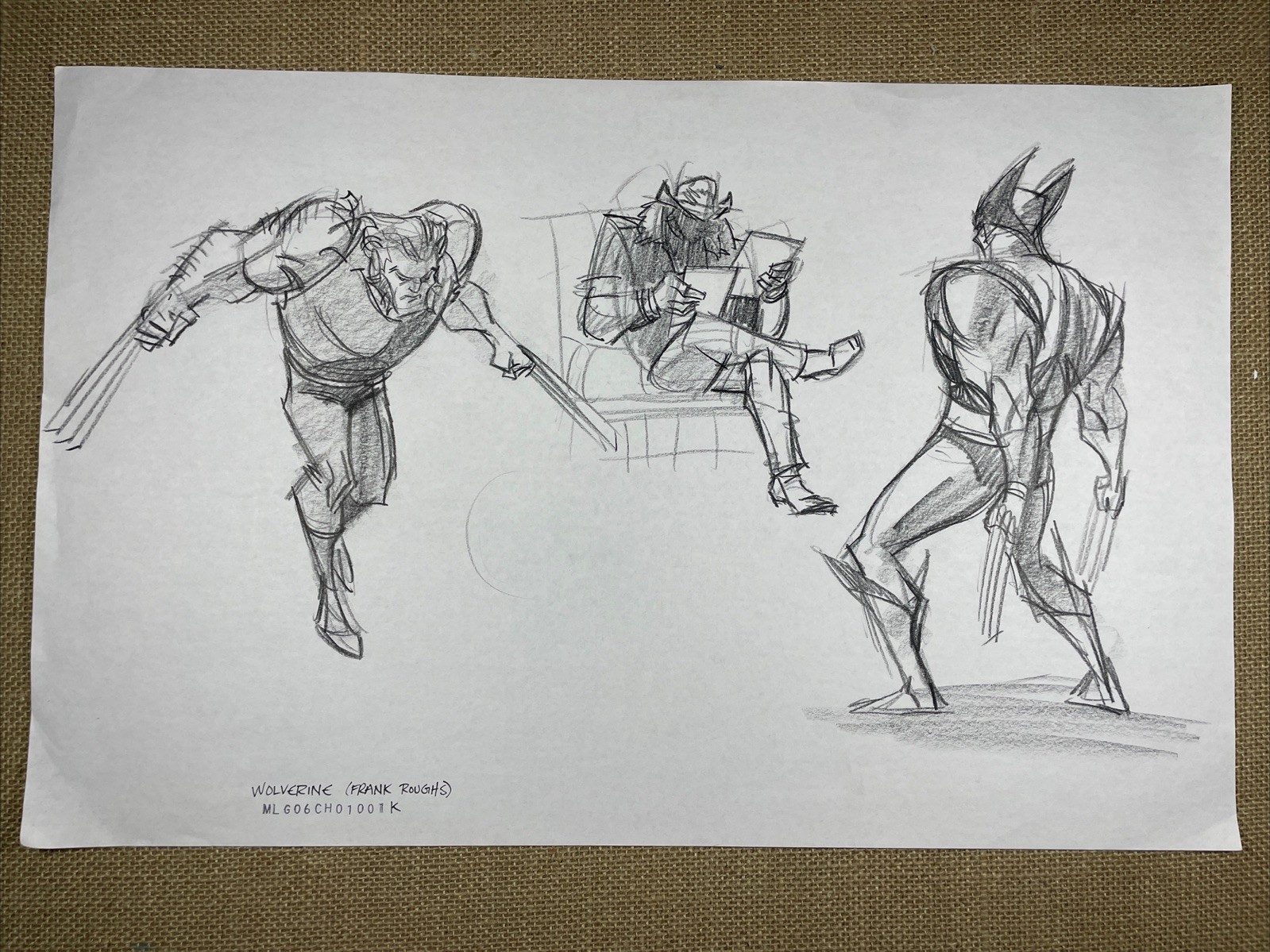 Hulk VS. Wolverine Marvel Animation Comics Art Frank Paur CONCEPT art Cel I10 Hulk VS. Wolverine Marvel Animation Comics Art Frank Paur CONCEPT art Cel I10