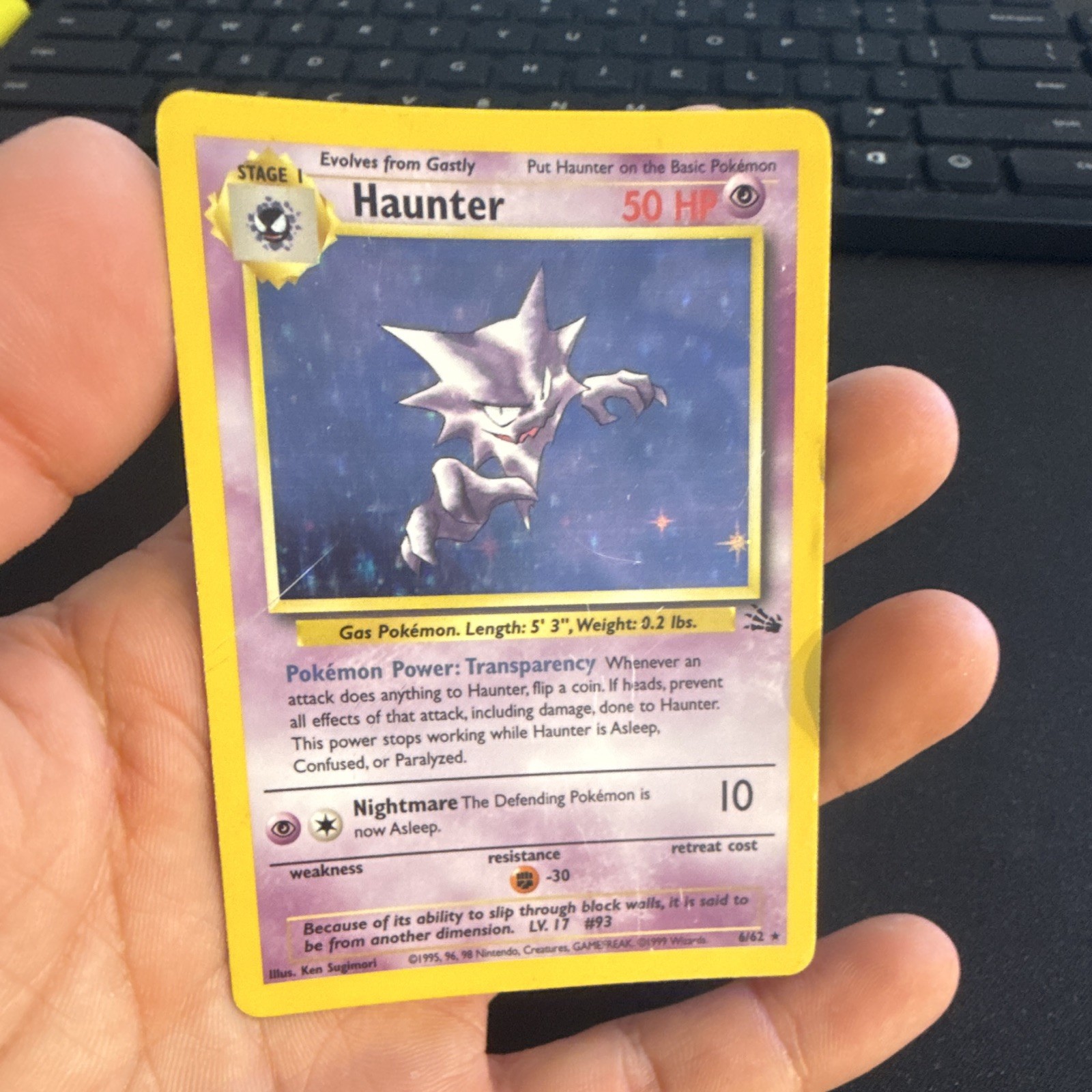 Haunter 6/62 Fossil Holo Haunter 6/62 Fossil Holo