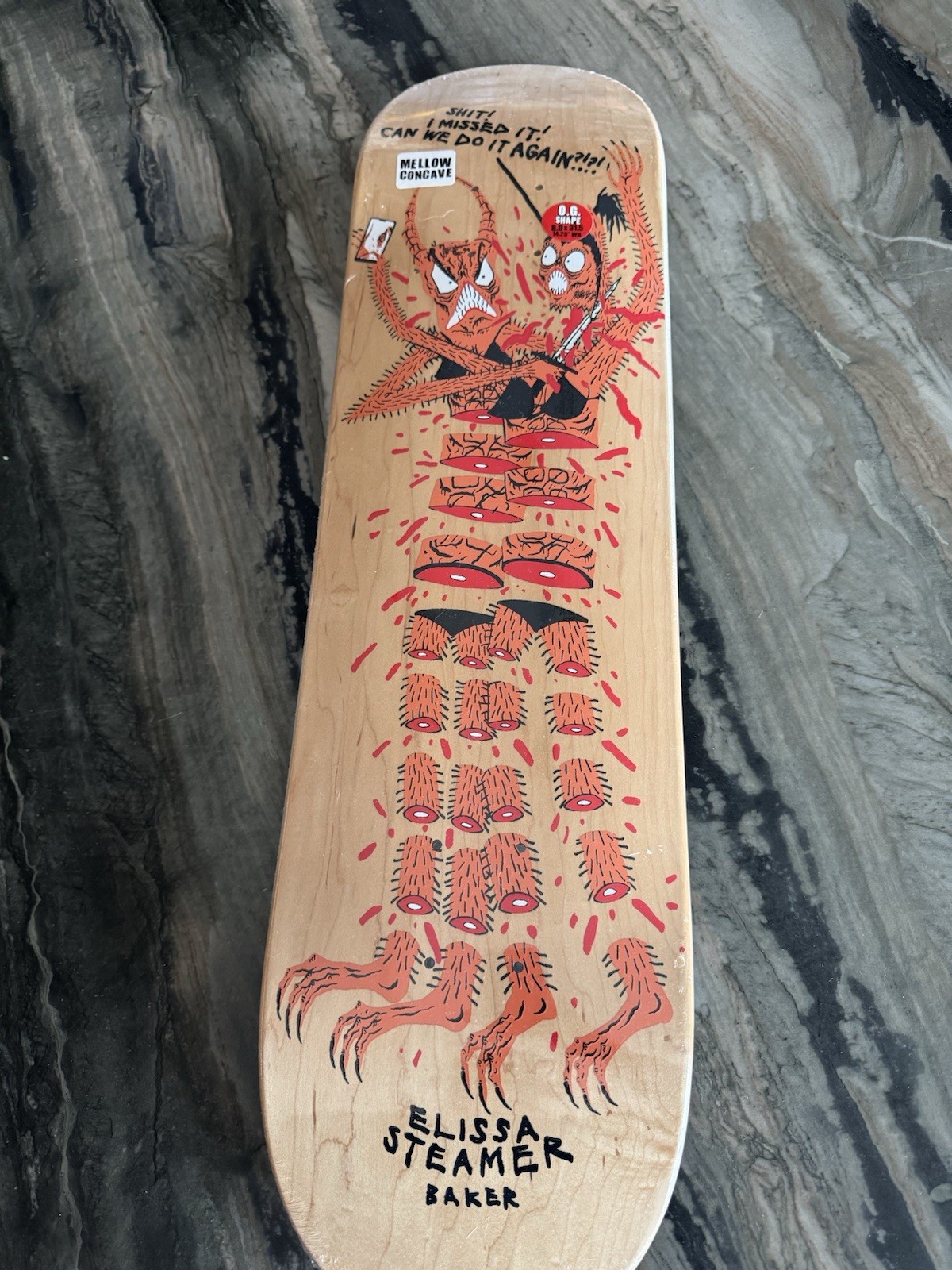 RARE Elissa Steamer Skateboard Deck Baker x Neckface Throwback From The Dead 8.0 RARE Elissa Steamer Skateboard Deck Baker x Neckface Throwback From The Dead 8.0