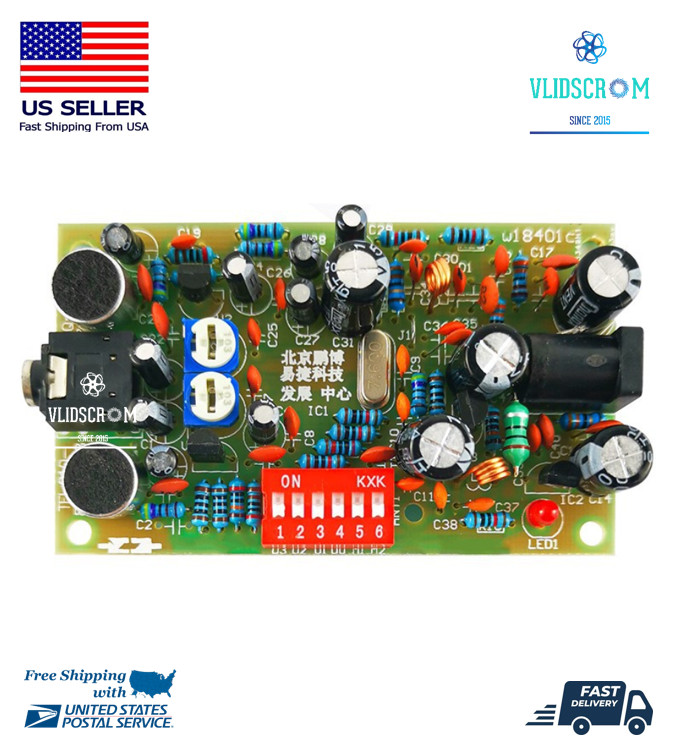 BH1417F DIY FM Stereo Transmitter Kit PLL Radio Station Board Soldering Required