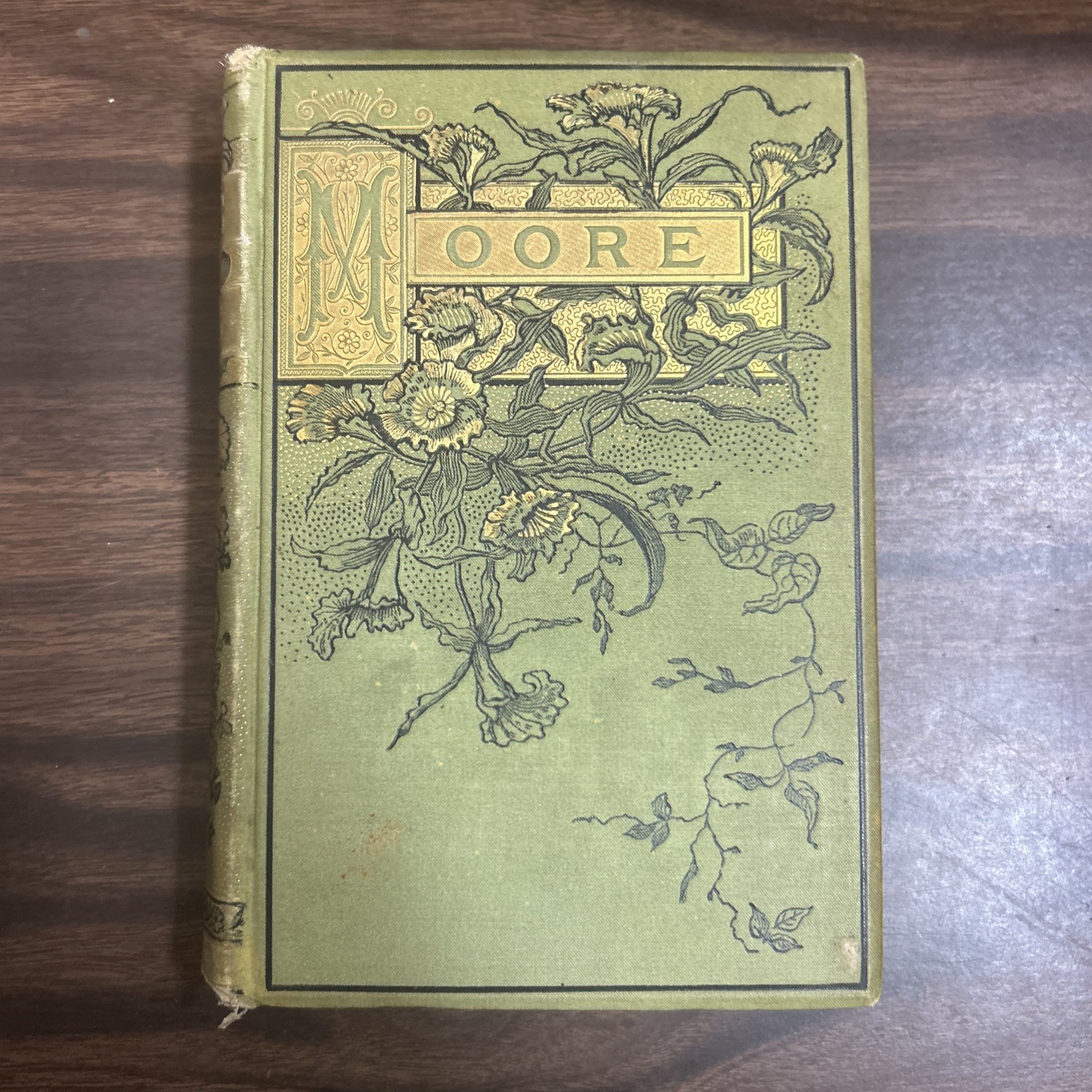Antique 1884 Thomas Moore Poems Crowell Red Line Poets Edition HC