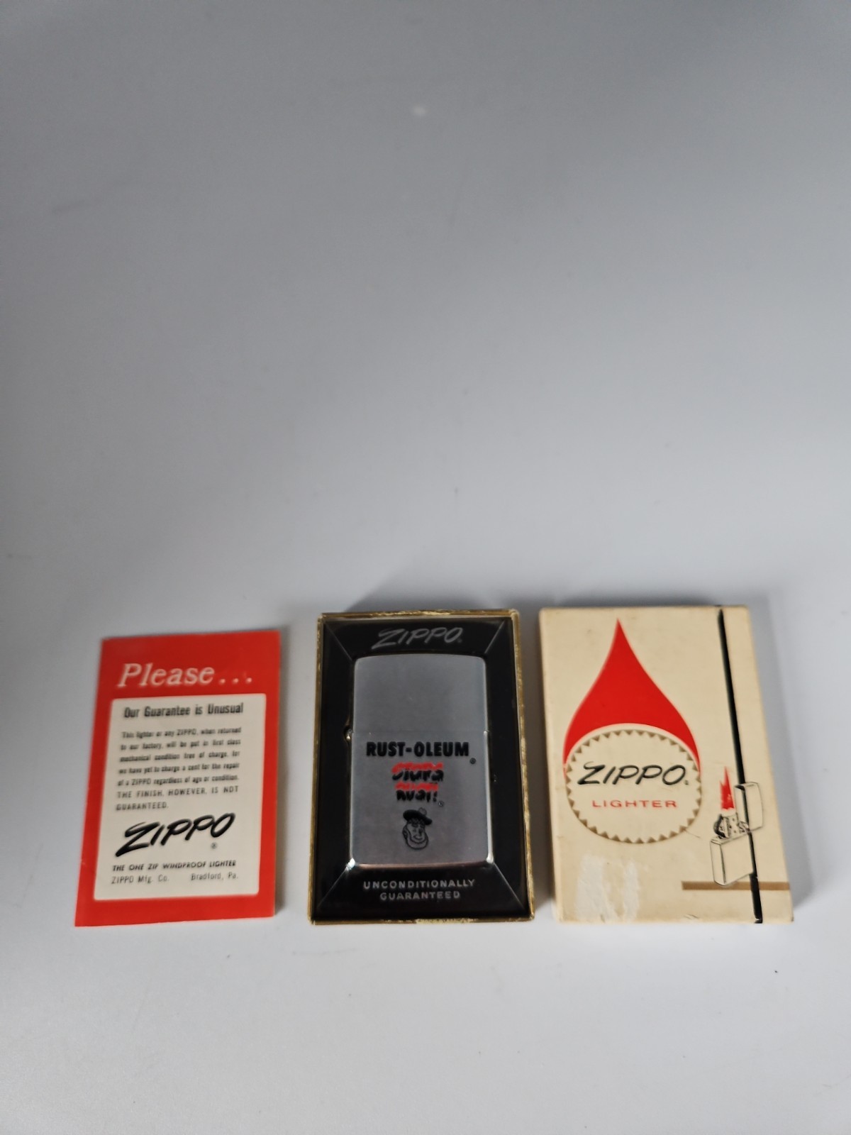 Vintage Zippo Lighter Rust-Oleum Rare Vintage Zippo Lighter Rust-Oleum Rare