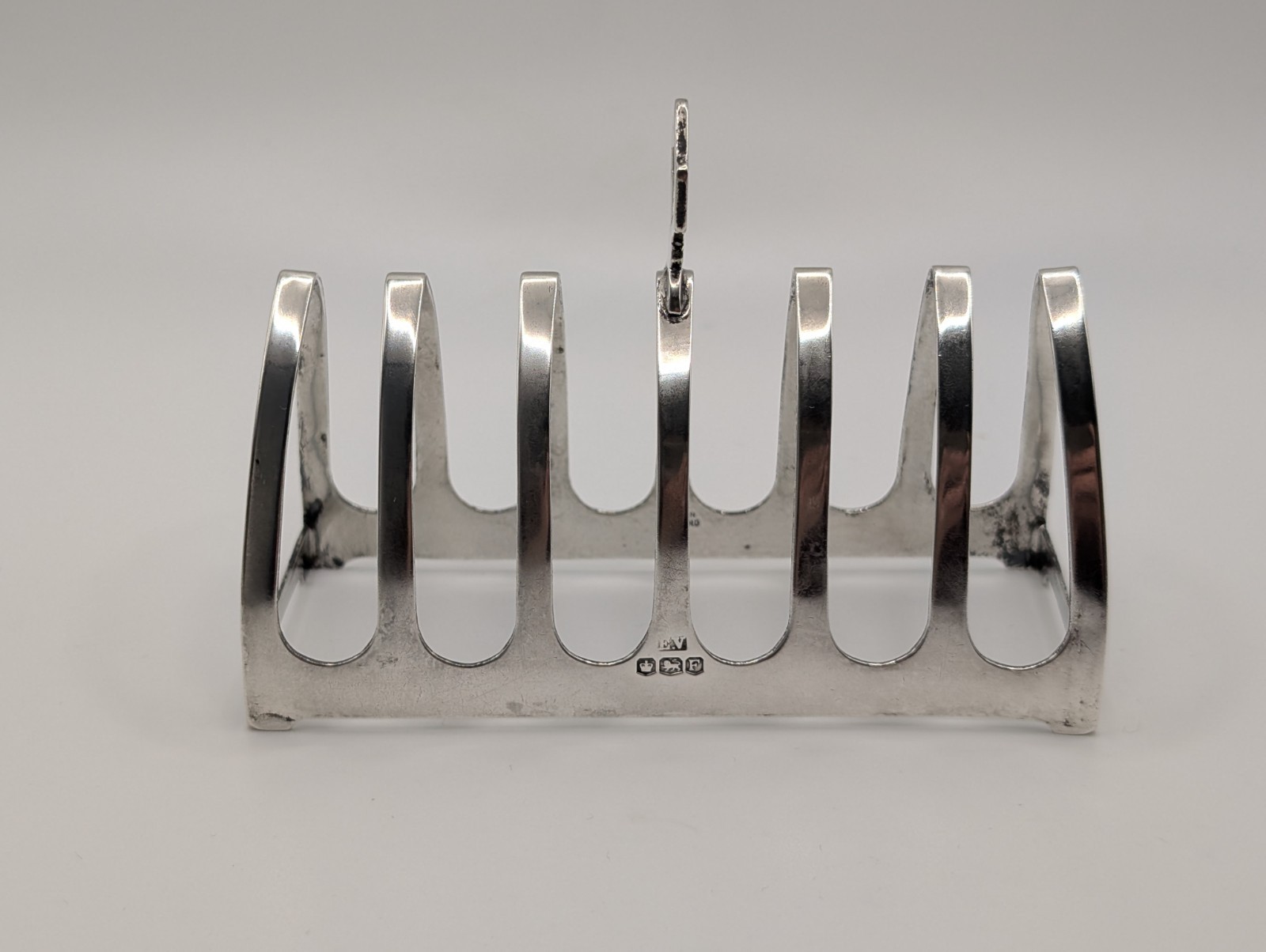 Sterling Silver 7 Bar Toast Rack by Emile Viner Sheffield 1948 - 69.5 Grams E.V
