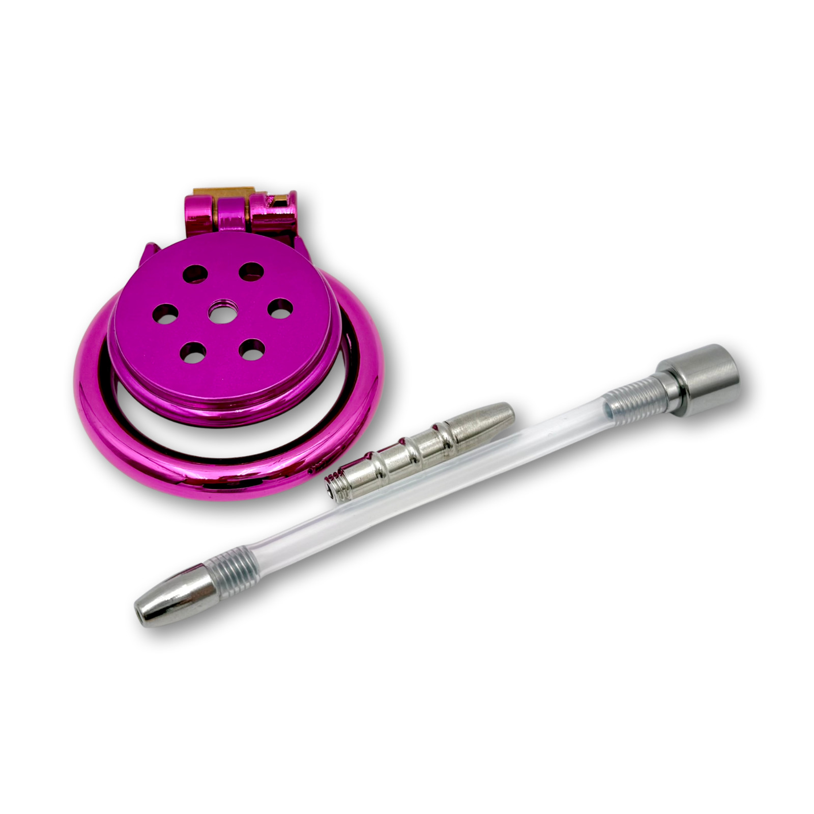 PINK Flat Stainless Steel Chastity Cage Metal | 6 Sizes | FREE&FAST SHIPPING