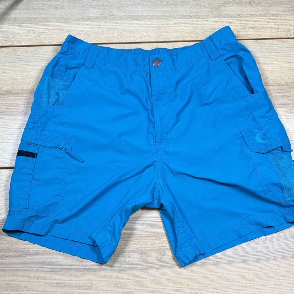 Reel Legends Bright Blue Men\'s Cargo Shorts Reel Legends Bright Blue Men\'s Cargo Shorts
