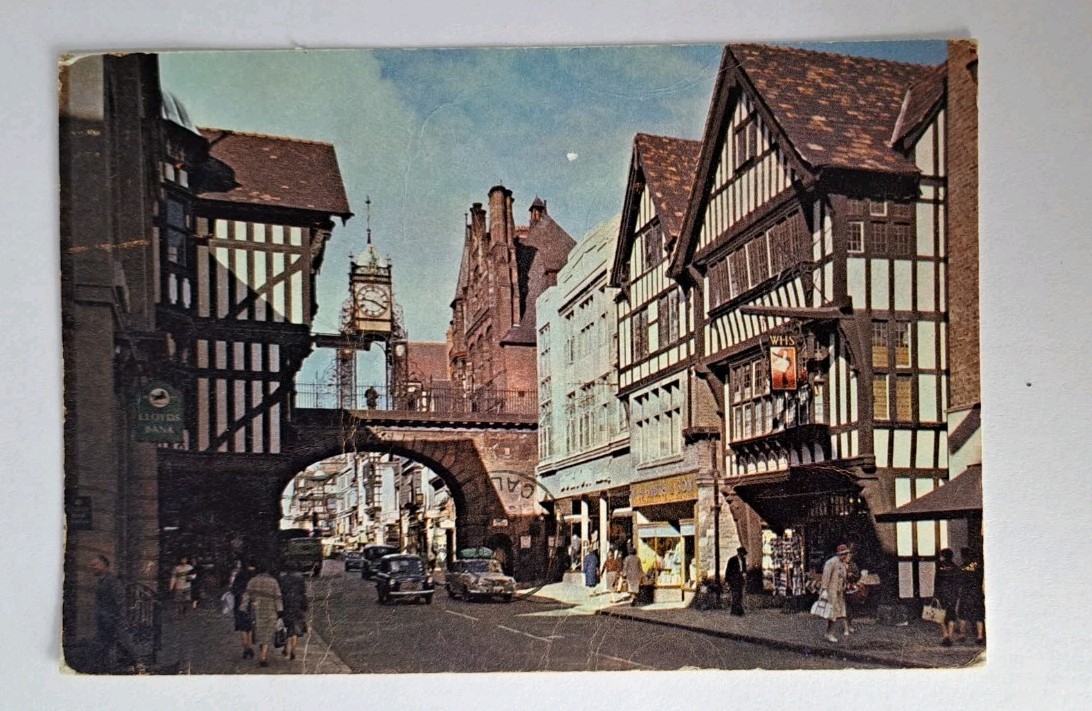 EASTGATE CHESTER Posted - POSTCARD Street View EASTGATE CHESTER Posted - POSTCARD Street View