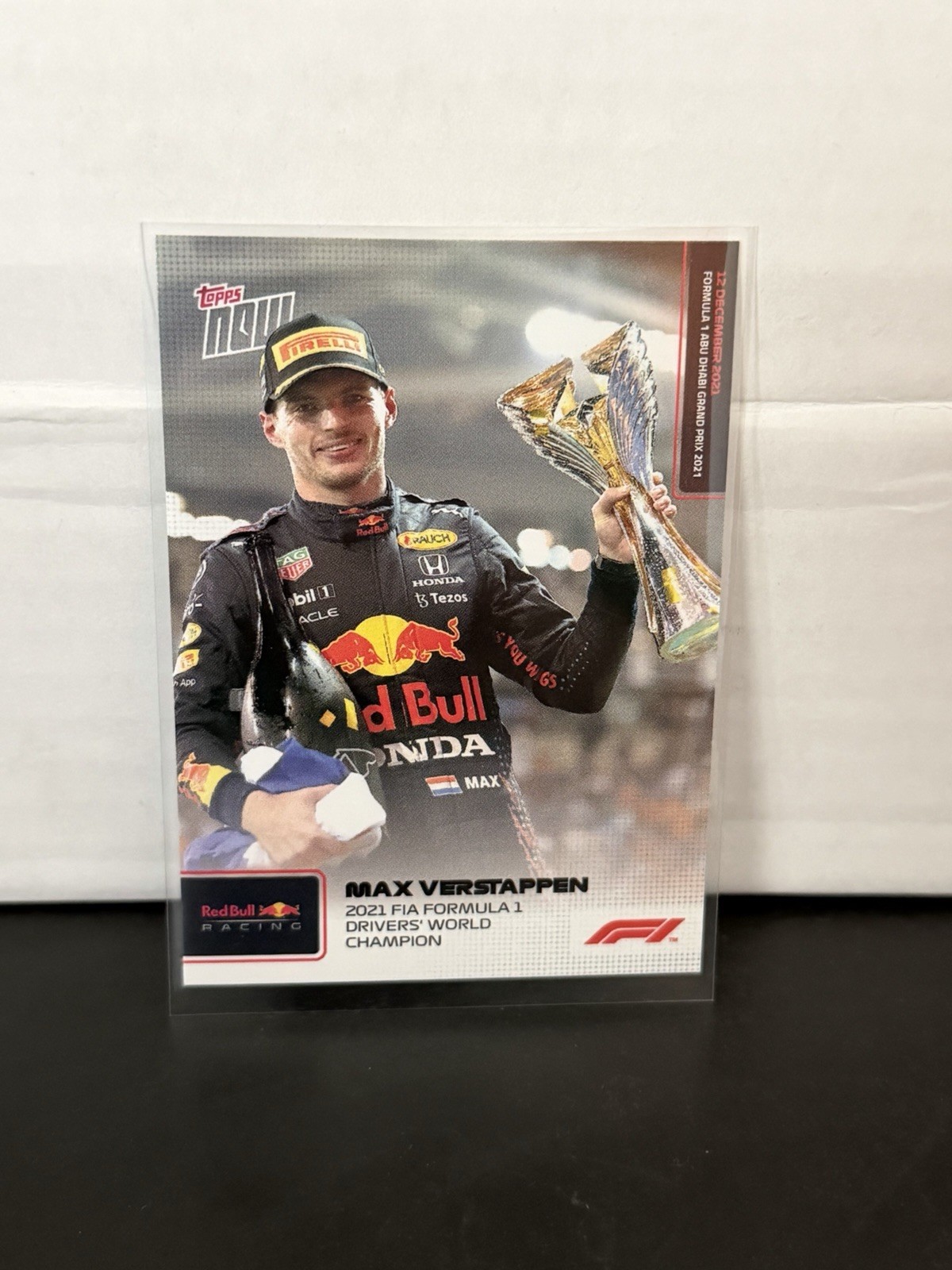 2021 Topps Now F1 #080 Max Verstappen 1st Driver World Championship | Red Bull 2021 Topps Now F1 #080 Max Verstappen 1st Driver World Championship | Red Bull