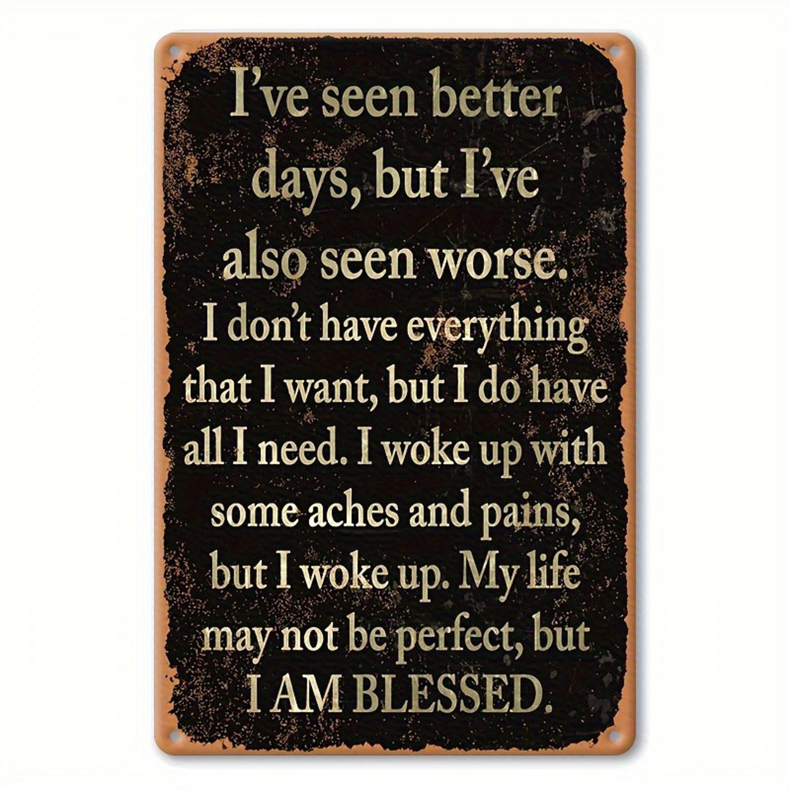 Metal Yard Sign Aluminum Sign 8x12 Funny Inspirational Wall Art Decor