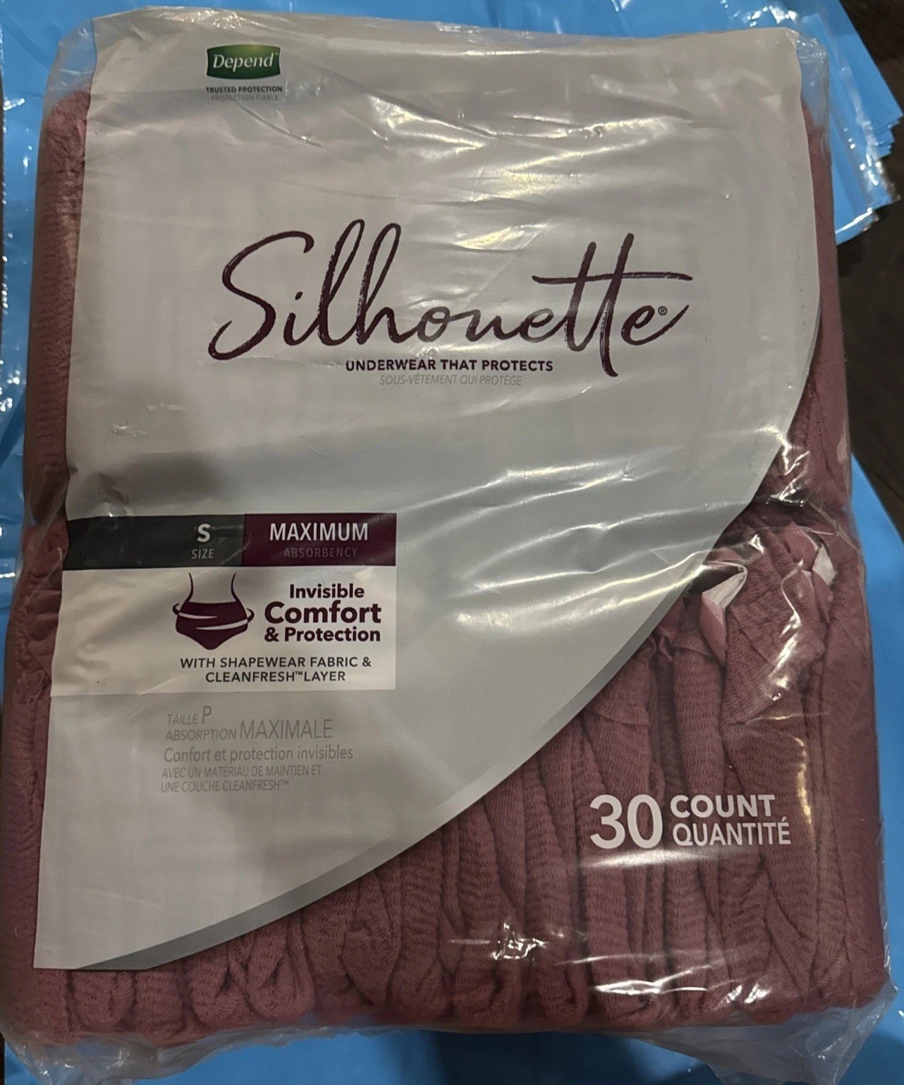 Women\'s Depend Silhouette Size Small Maximum