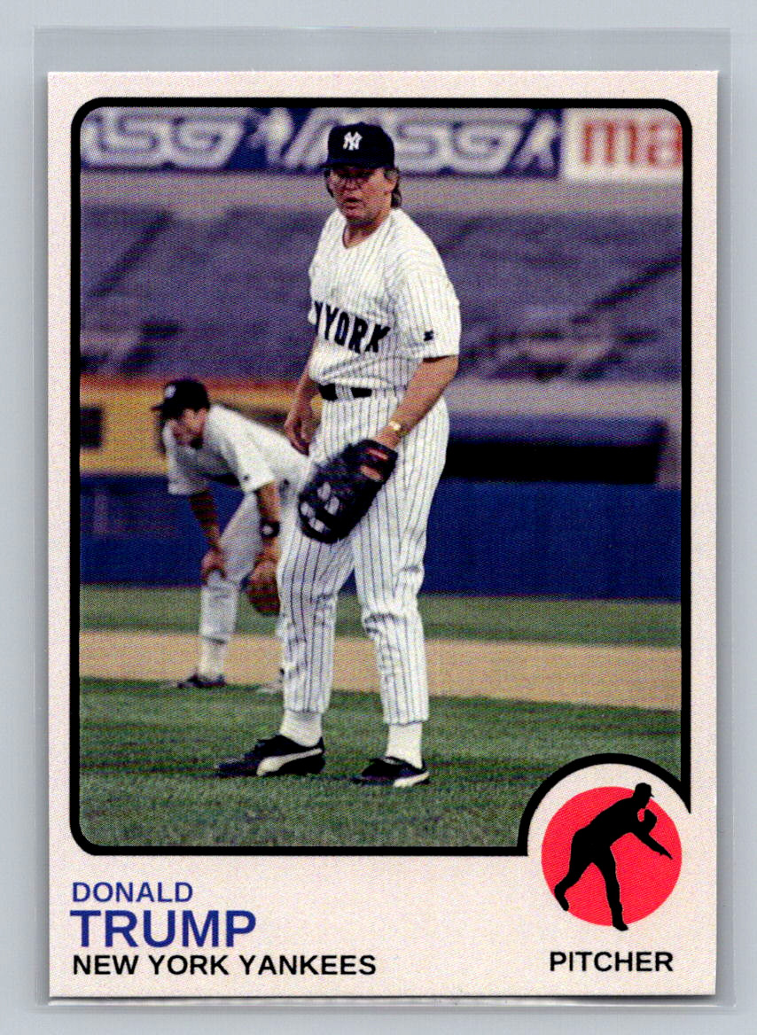 Custom Novelty Donald Trump 1973 Topps Style Presidential Yankees Baseball Card Custom Novelty Donald Trump 1973 Topps Style Presidential Yankees Baseball Card