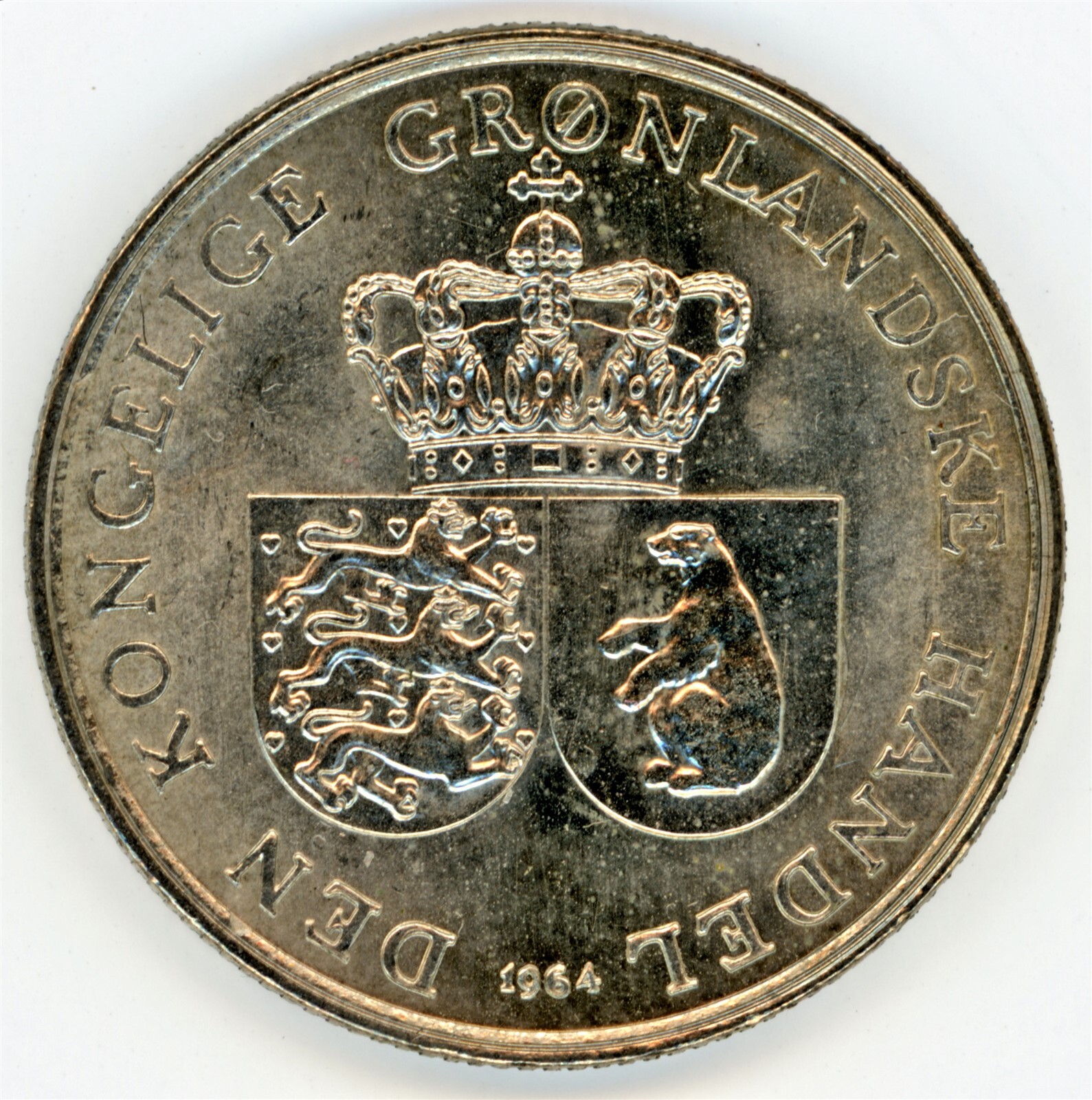 Greenland - 1964 (h) CS 1 Krone KM#10a in CH BU