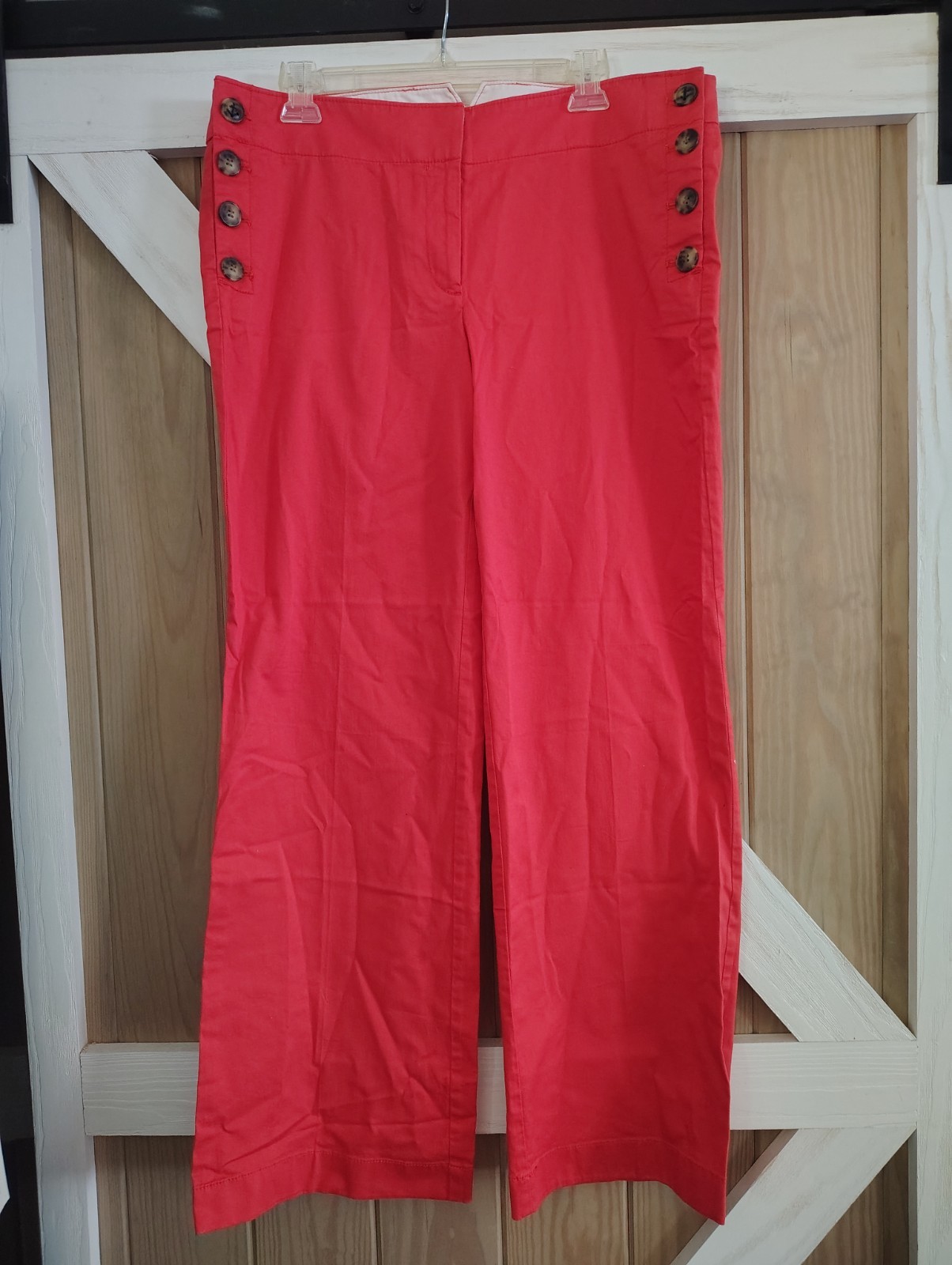 Loft Ann Taylor Marisa Pants Women\'s 12 Coral Wide Leg Trousers Loft Ann Taylor Marisa Pants Women\'s 12 Coral Wide Leg Trousers