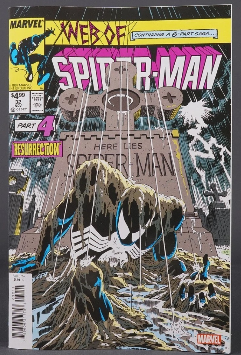 Marvel Web of Spiderman #32 Comic Kraven Facsimile Variant NM