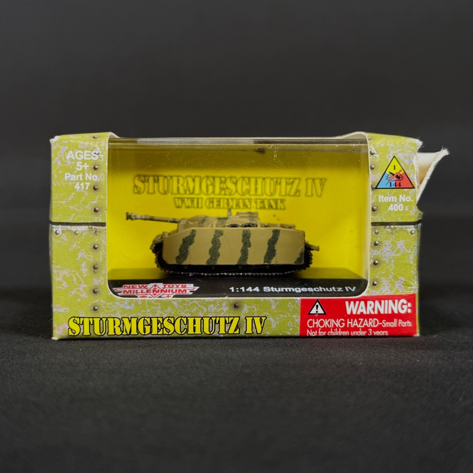 NEW MILLENNIUM TOYS 1:144 SCALE Sturmgeschultz IV #417 Tank NEW MILLENNIUM TOYS 1:144 SCALE Sturmgeschultz IV #417 Tank