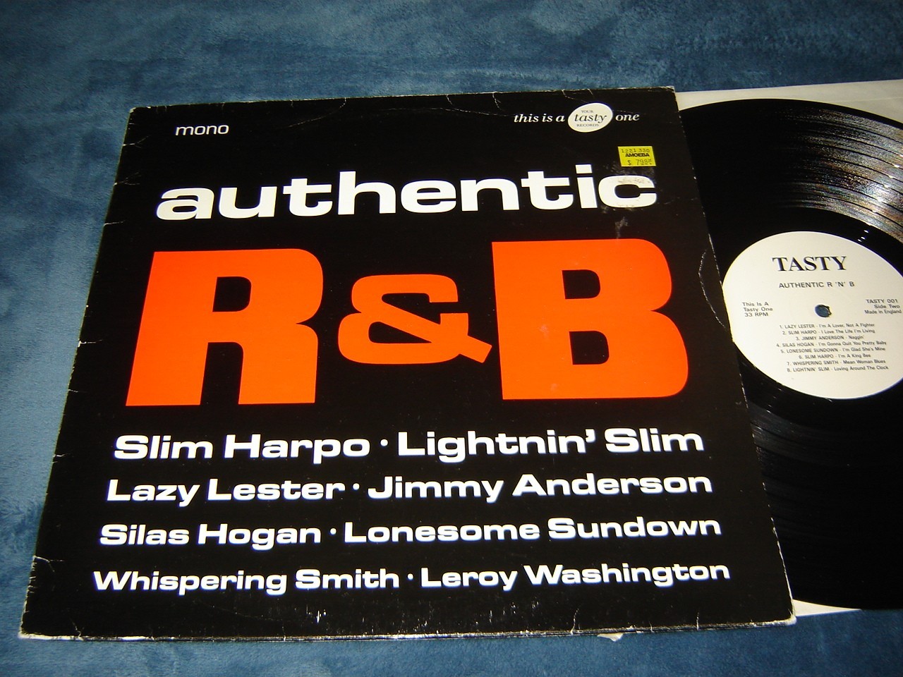 Authentic R&B LP blues comp UK repress Tasty Mono Slim Harpo, Silas Hogan