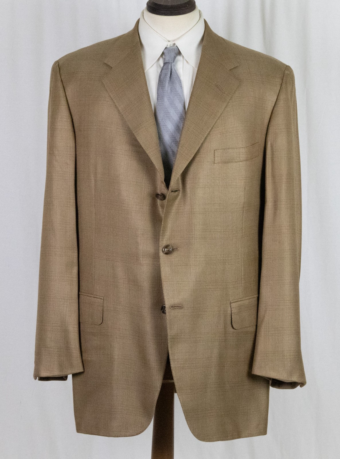Minty Custom Oxxford Clothes South Hampton Summer 100% Silk Blazer Jacket 44 L