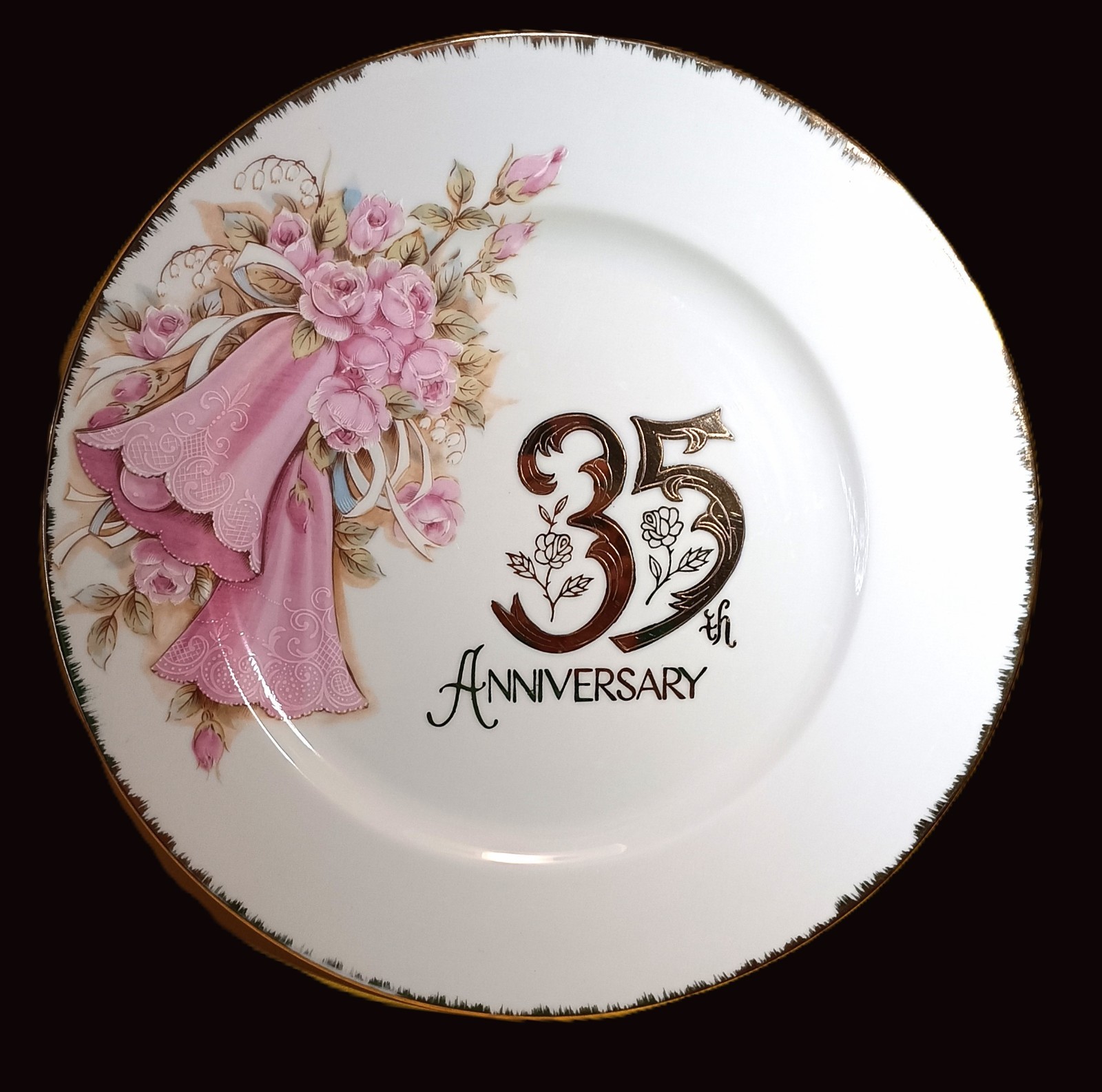 Vintage Chatillon Japan Fine Porcelaine 35th Anniversary Plate (10.5 in) Vintage Chatillon Japan Fine Porcelaine 35th Anniversary Plate (10.5 in)