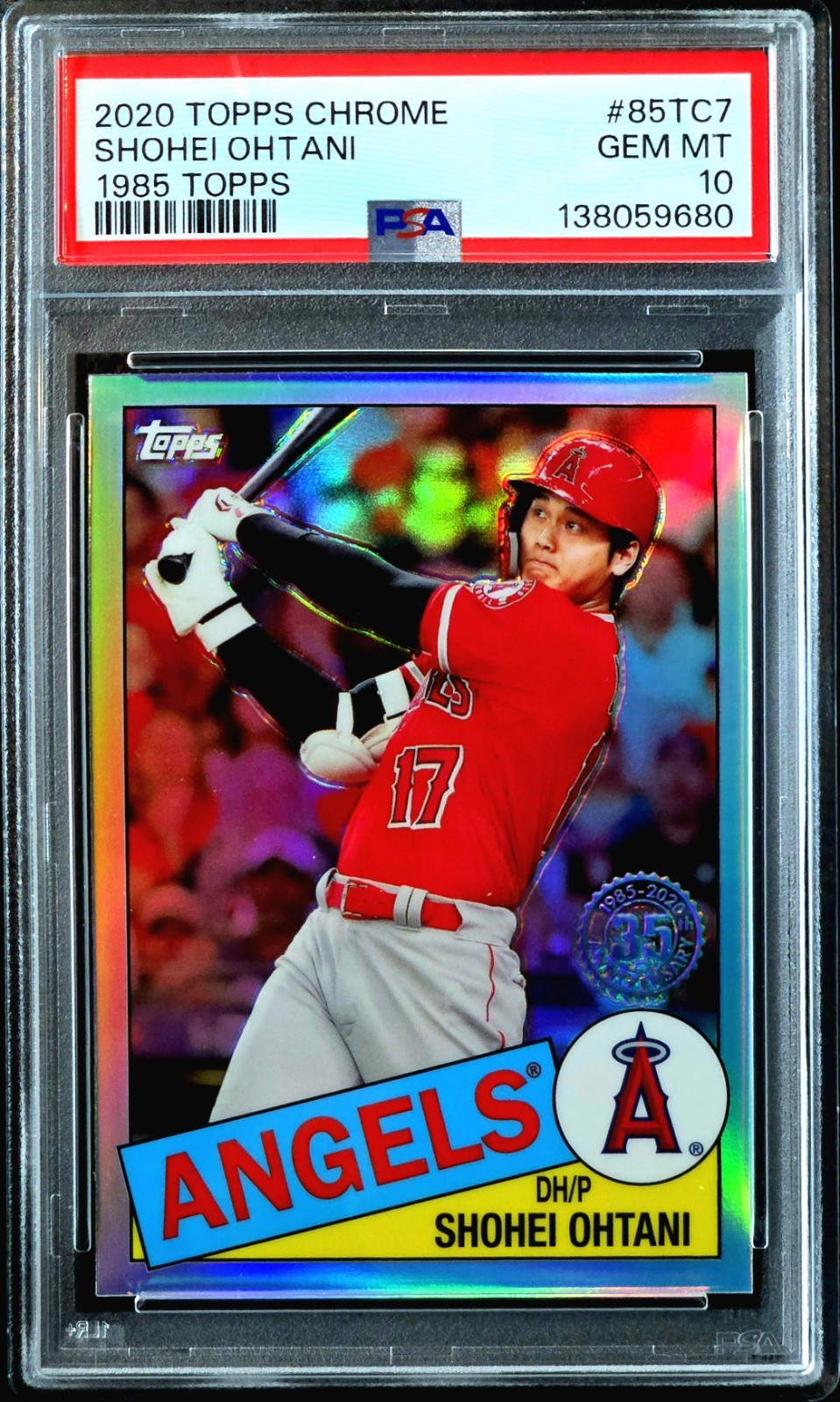 2020 Topps Chrome Shohei Ohtani #85TC7 1985 Topps Insert PSA 10 GEM MT Angels