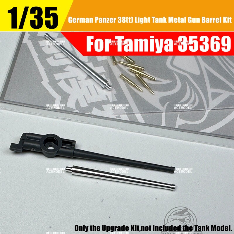 1/35 German Panzer 38(t) Light Tank Metal Gun Barrel+Shells Kit for Tamiya 35369