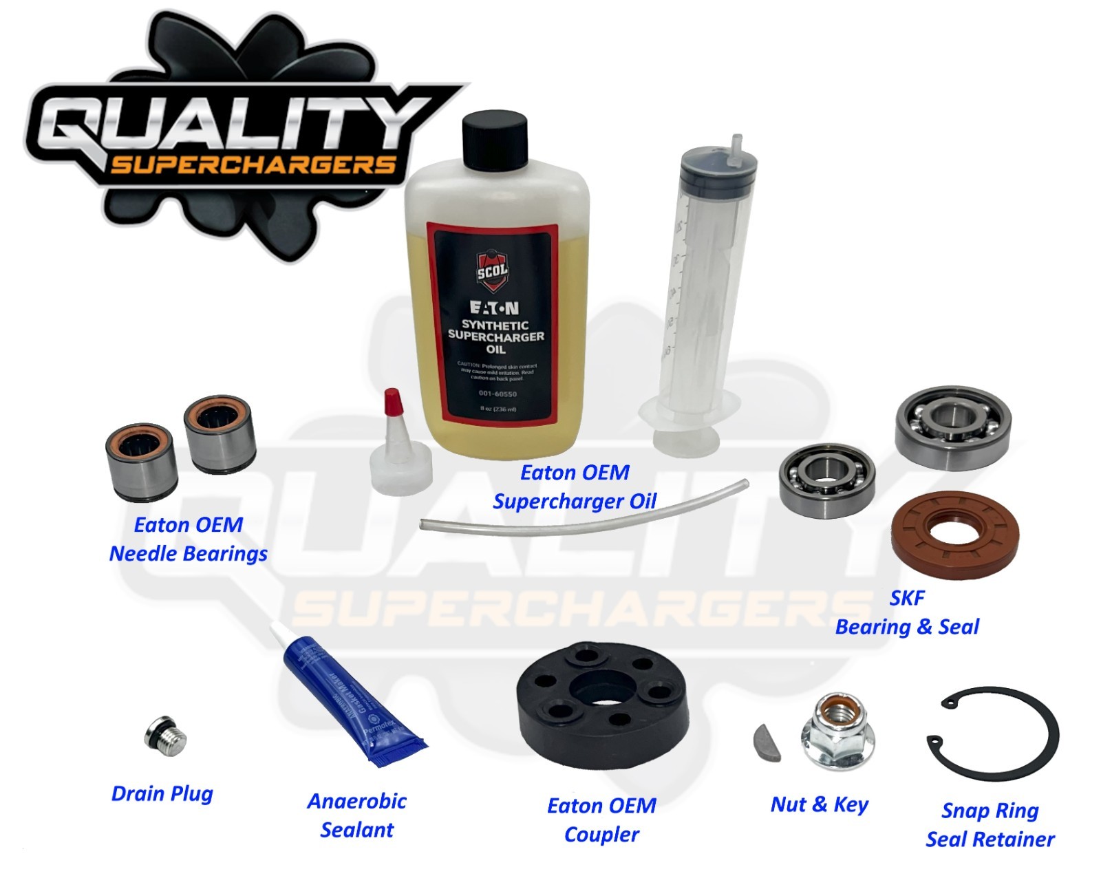 Toyota FJ80 Land Cruiser TRD Kazuma Supercharger Gen 5 Rebuild Kit Snout