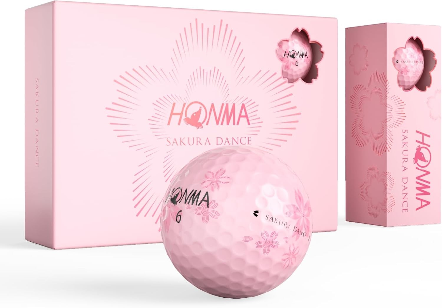 Honma D1 Distance Golf Balls, Limited Sakura Pink, 1 Dozen Honma D1 Distance Golf Balls, Limited Sakura Pink, 1 Dozen