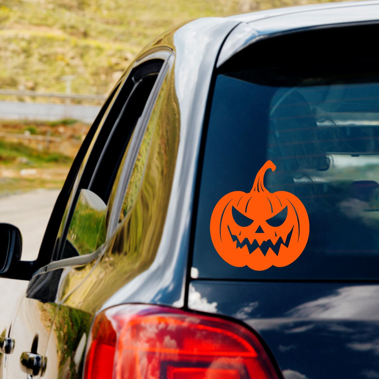 Spooky Pumpkin Jack O Lantern Vinyl Decal Sticker Car Truck Halloween  Scary