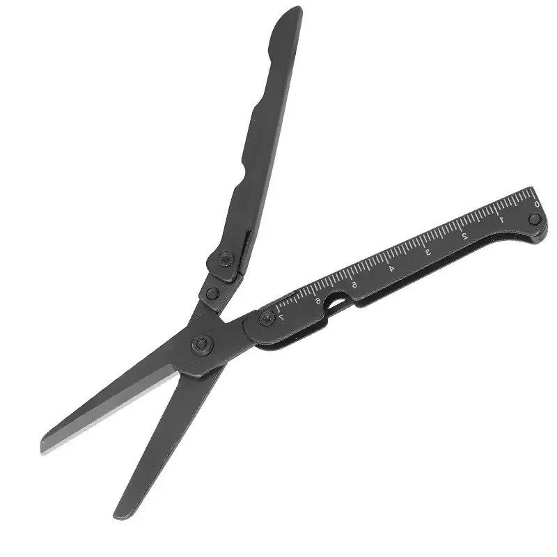 1pc Multifunctional  Folding Stainless Steel Survival Scissors Portable EDC Tool