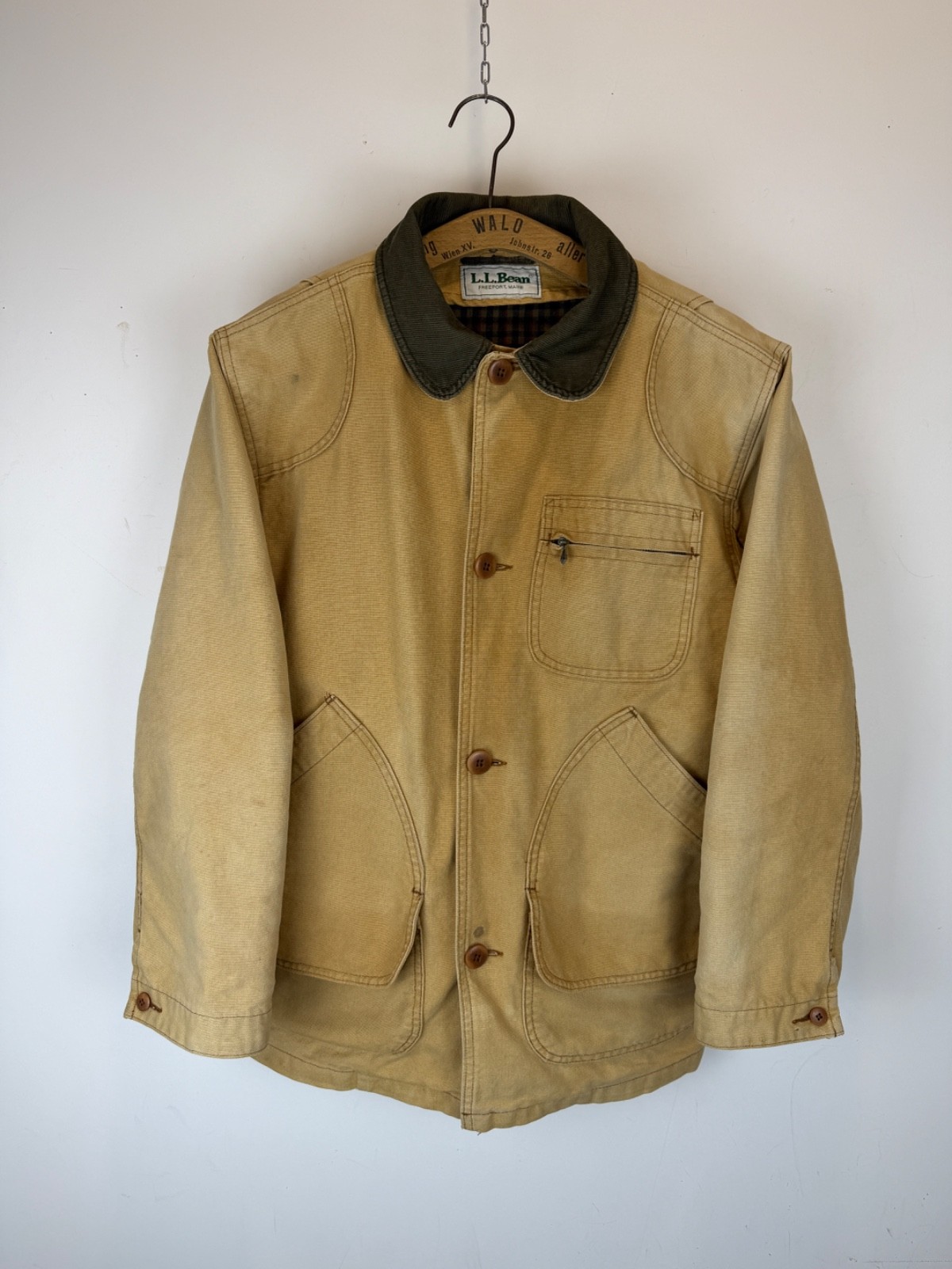 Vintage LL Bean Duck Canvas Hunting Jacket Work Chore Lined Primaloft Mens Sz S