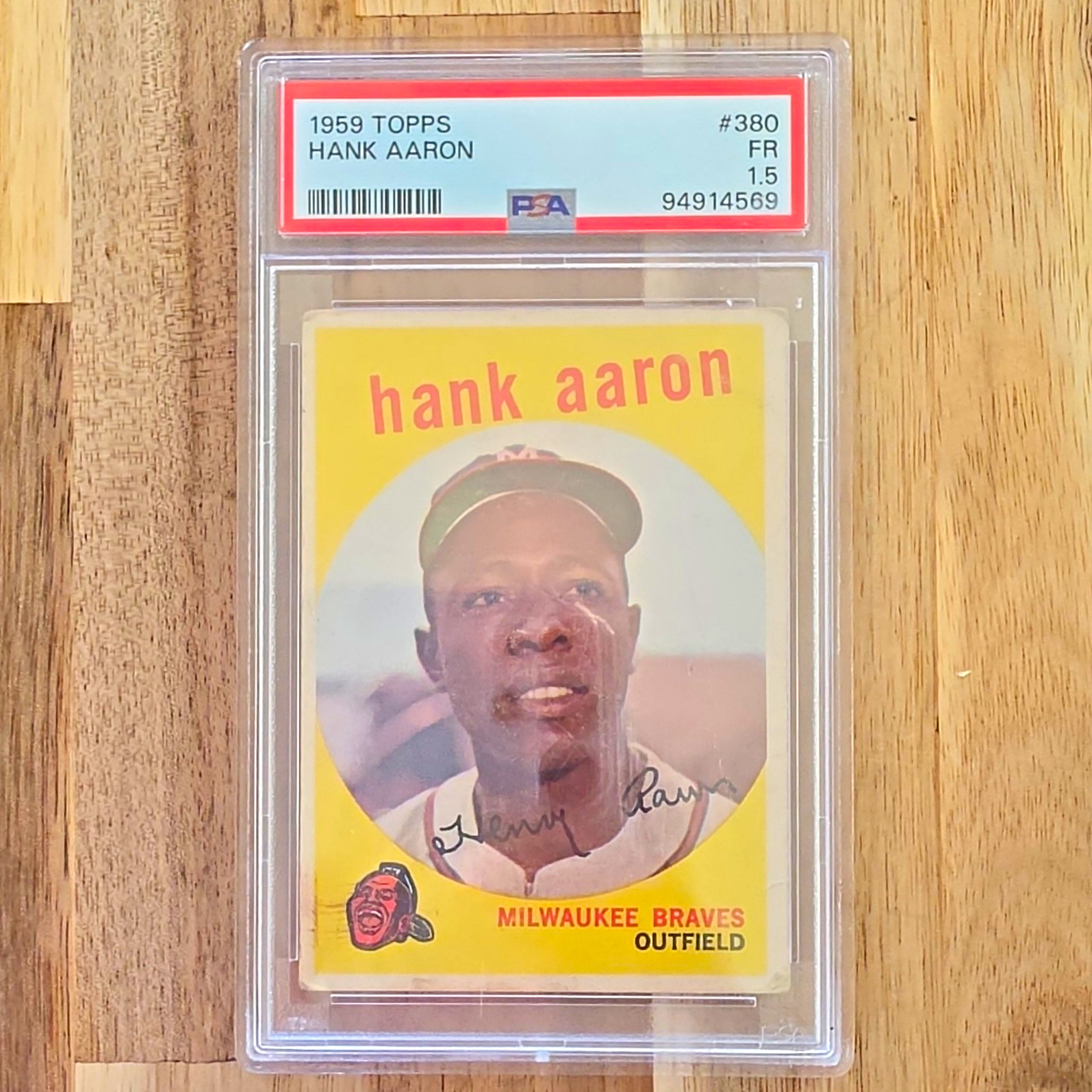 Topps 1959 Topps Hank Aaron #380 Milwaukee Braves MLB Baseball [Base]