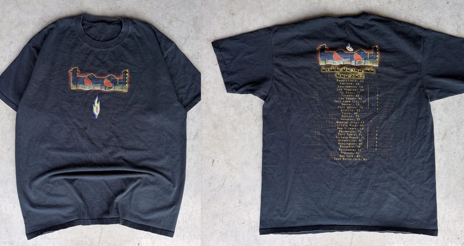 Vintage2002 Tool Concert Band T Shirt Rock Graphic Tee Tour USA S-5XL Vintage2002 Tool Concert Band T Shirt Rock Graphic Tee Tour USA S-5XL