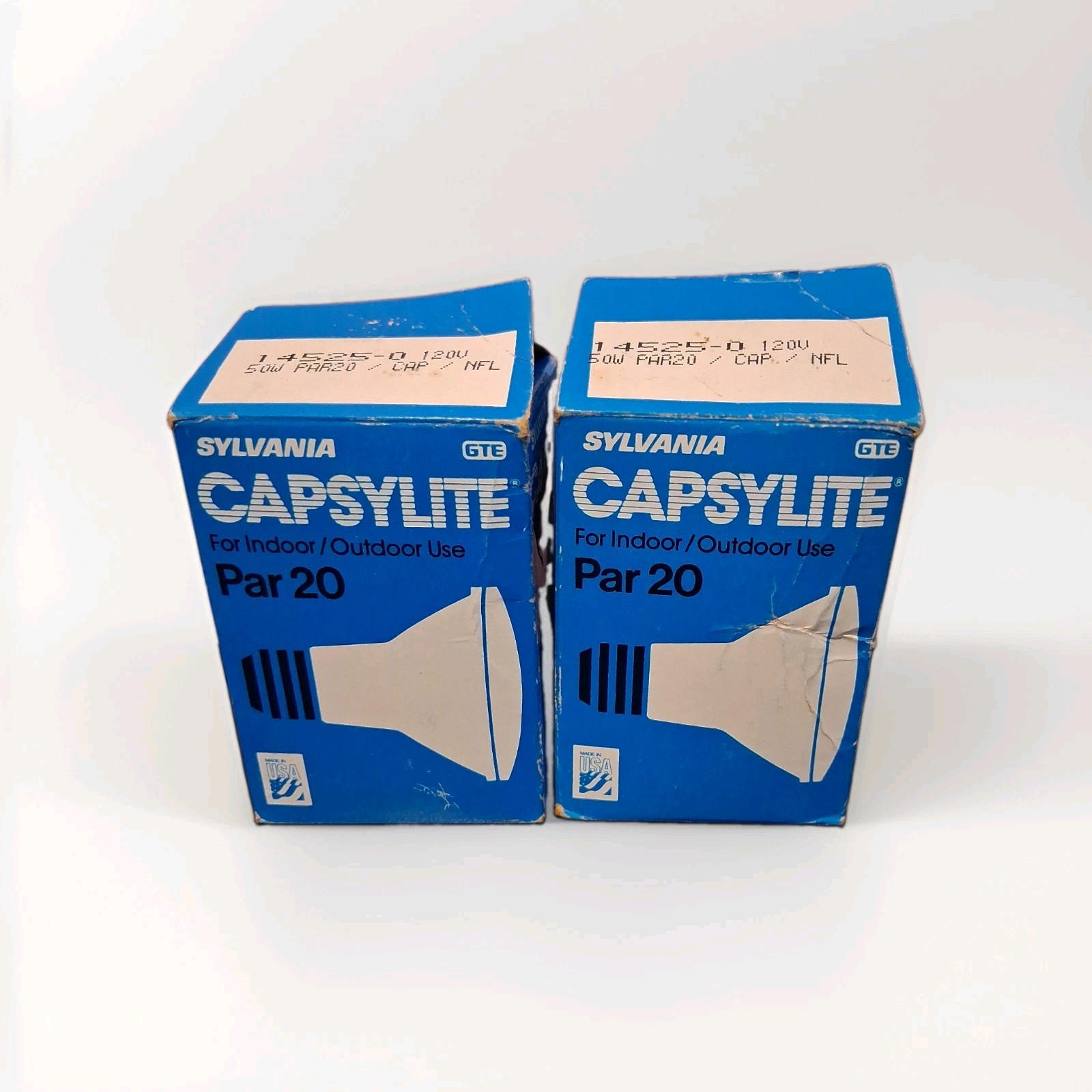 LOT OF 2 Sylvania CAPSYLITE Indoor/Outdoor PAR20/CAP/NFL, 50W, 120V TESTED